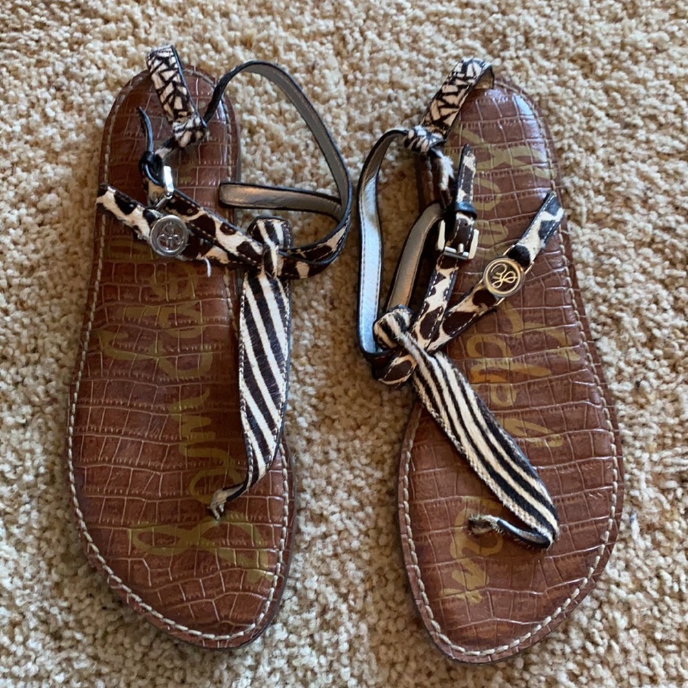 Sam Edelman Zebra Print Sandals - Picture 4 of 9